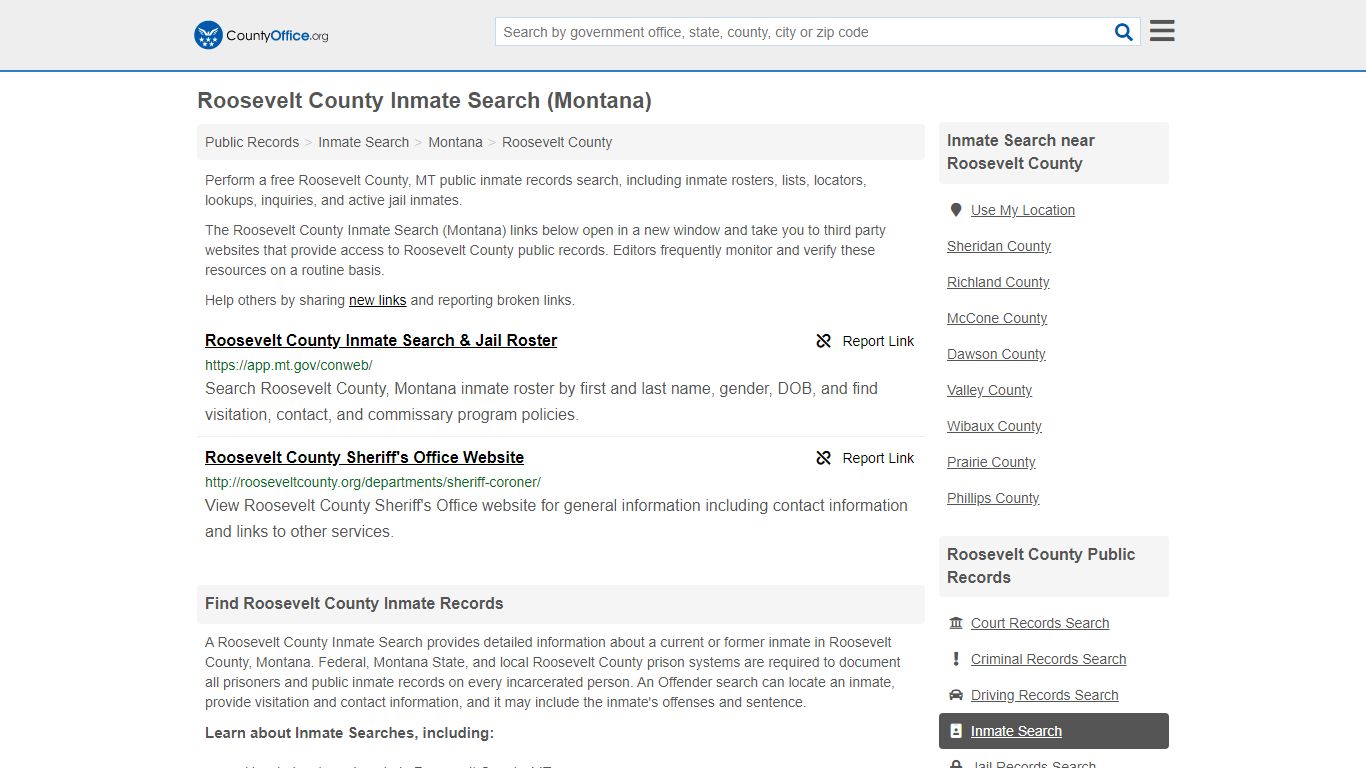 Inmate Search - Roosevelt County, MT (Inmate Rosters ...